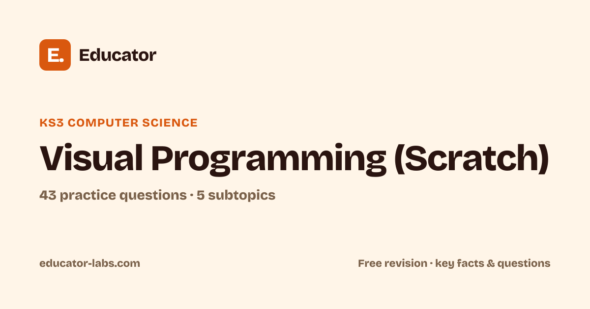 Visual Programming (Scratch): KS3 Computer Science revision | Educator